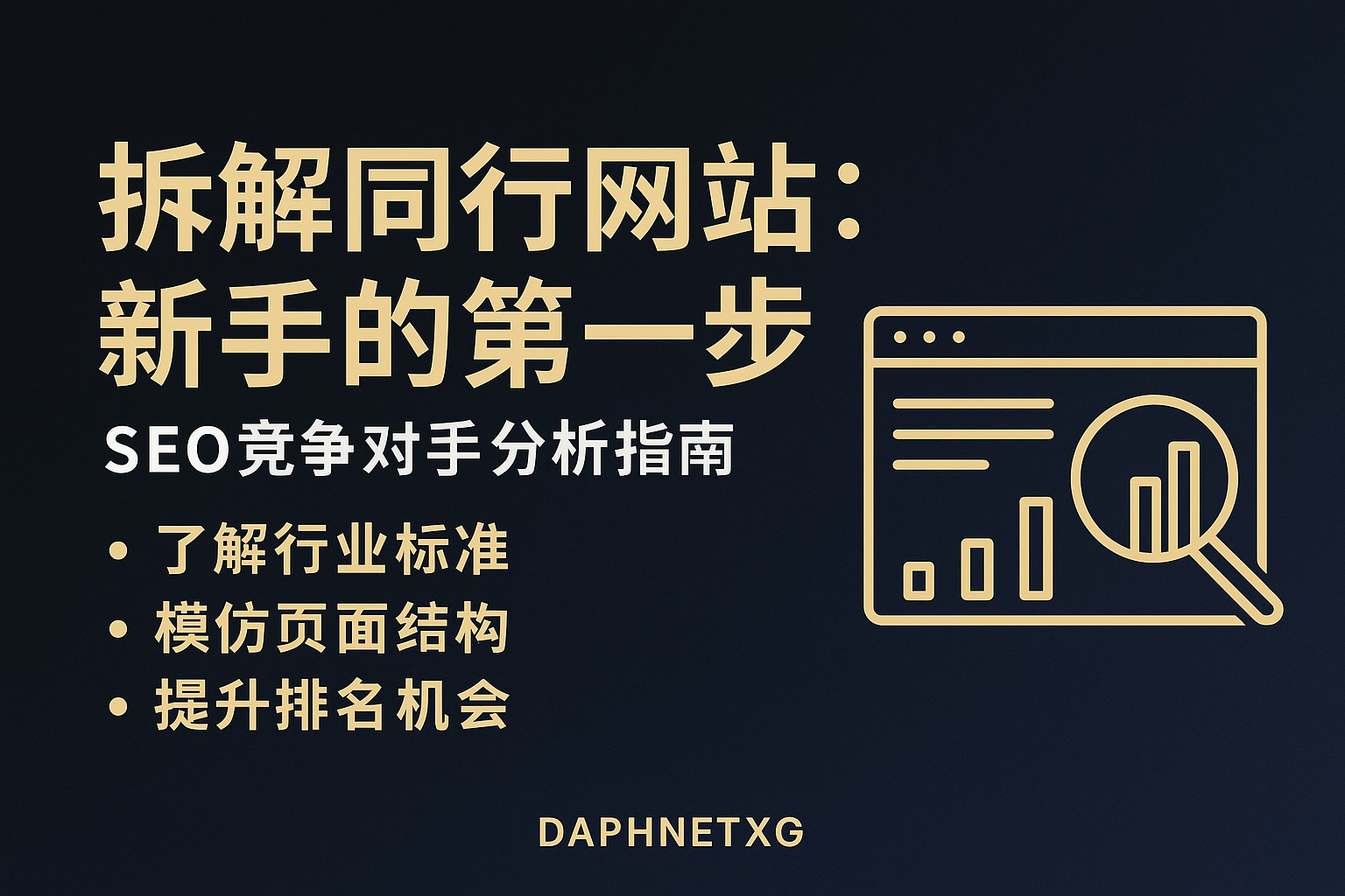 SEO 竞争分析封面图 | Daphnetxg 教学 SEO 竞争分析封面图 - 拆解同行结构