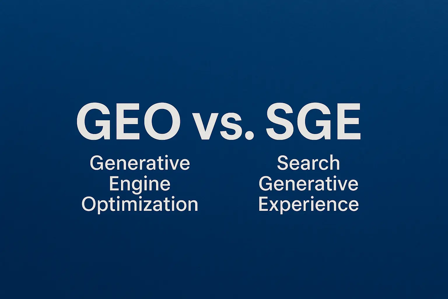 GEO 与 SGE 封面图 - AI 搜索与 SEO 新机会