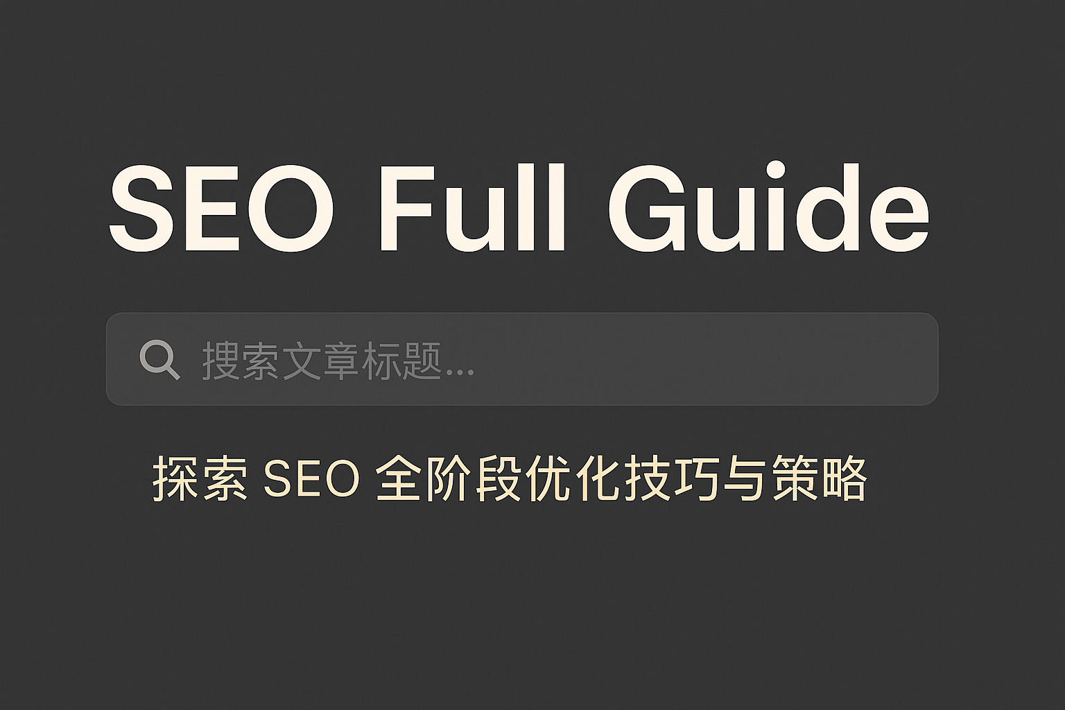 SEO 全攻略封面图